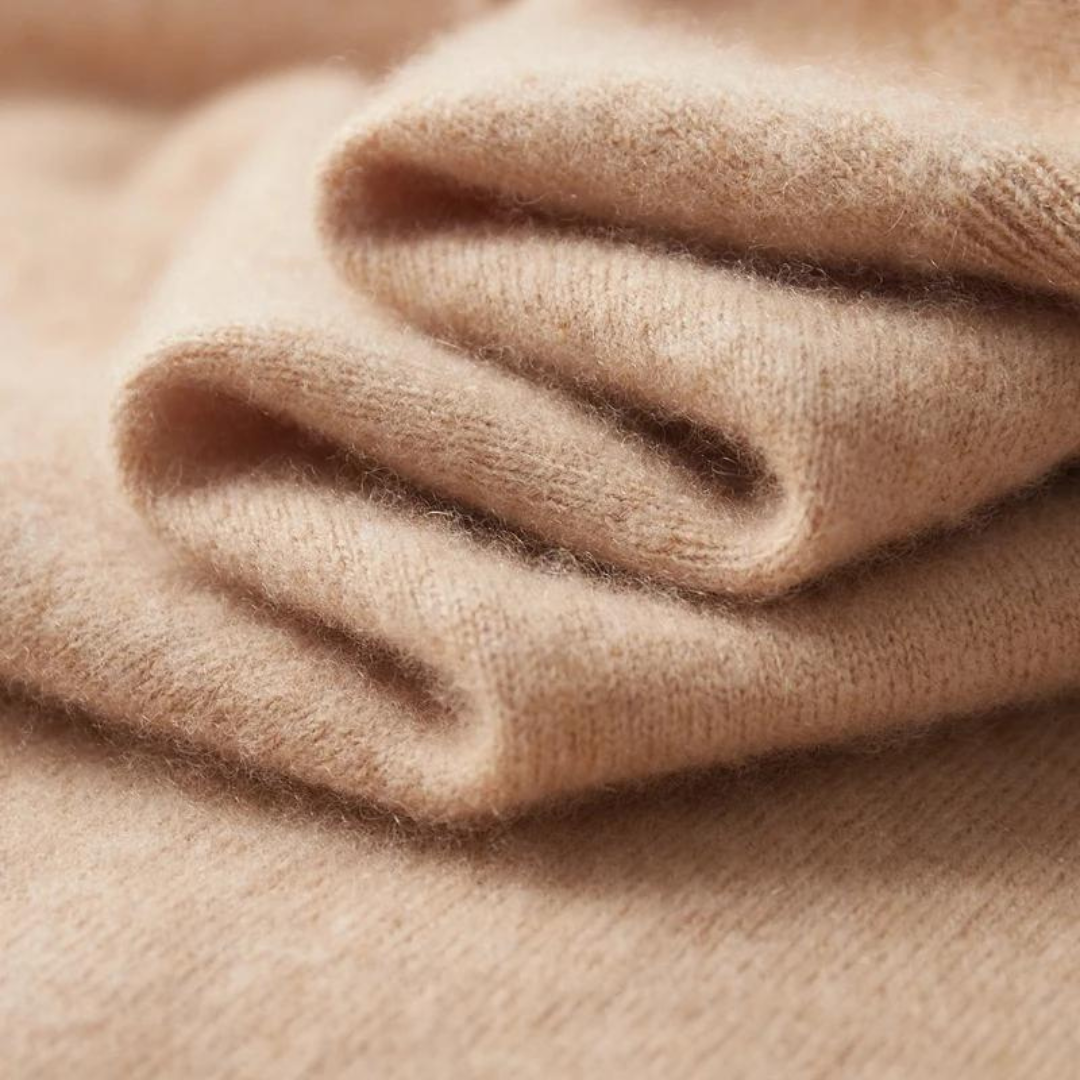 100% CASHMERE POLO ZIP UP