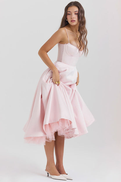 Retro Abendkleid mit Petticoat Retro Abendkleid mit Petticoat Rosa Chic 