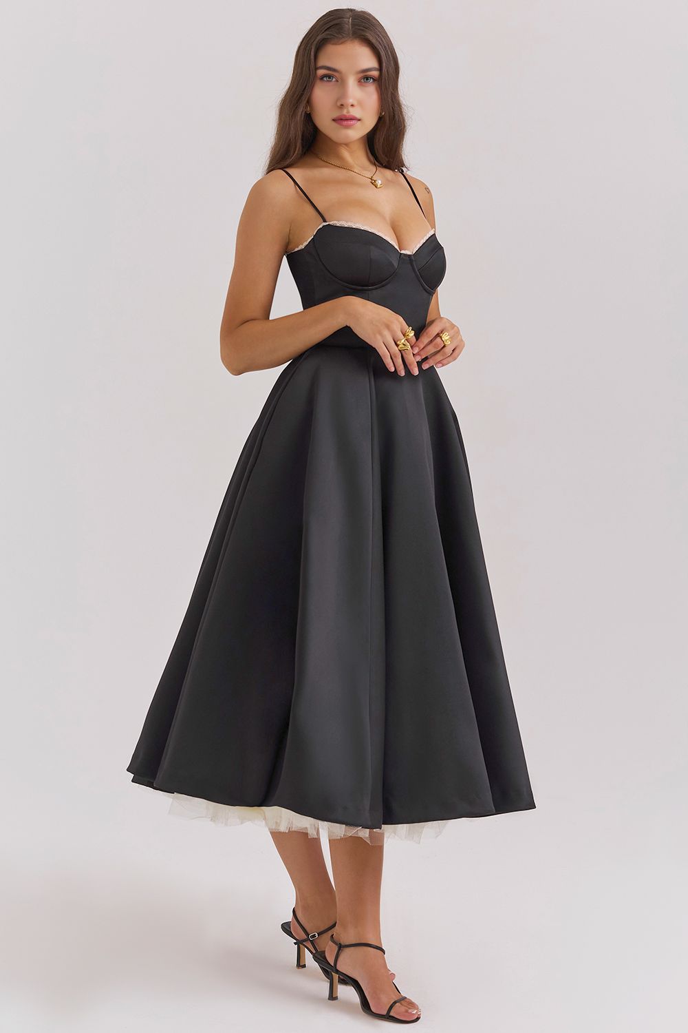 Retro Abendkleid mit Petticoat Retro Abendkleid mit Petticoat Rosa Chic 